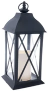 Lanterna cu lumânare LED Dalma, 14 x 30,5 x 14 cm,alb cald, plastic