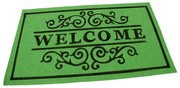 Covoraș pentru curățare textil Welcome Deco 45 x 75 x 0,3 cm, verde