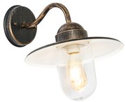 Aplică de perete exterioară rustică auriu antic IP44 - Kansas