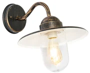 Aplică de perete exterioară rustică auriu antic IP44 - Kansas