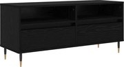 vidaXL Cabinet TV cu sertar Stejar Negru 100 x 34,5 x 44,5 cm