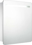 vidaXL Dulap de baie cu oglindă și LED-uri, 68 x 9 x 80 cm