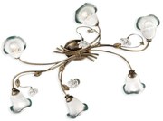 Lustra aplicata clasica cu flori din ceramica realizate manual SIENAL