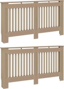 vidaXL Capac pentru radiator 2 pcs natural 152 x 19 x 81,5cm