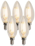 Set de 5 lămpi cu lumânare LED regulabile E14 B35 5W 380 lm 2700K