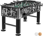 Masă de fotbal TUNIRO BASIC, 75 kg, albă-neagră