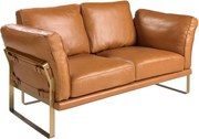Canapea 2 locuri LUX design italian Cowhide camel