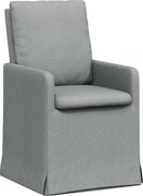 vidaXL Scaune de dining 2 pcs Gri deschis 57 x 67 x 98 cm țesătură