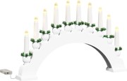 vidaXL Arhă de Crăciun cu 10 lumânări LED Alb 47 x 5 x 29 cm