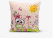 Față de pernă pentru copii 43x43 cm Pink Owl – Mila Home