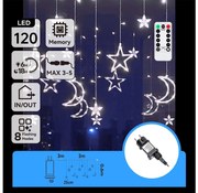 Aigostar - Ghirlandă LED de exterior pentru Crăciun 120xLED/6W/230V/8 funcții 3x0,6m IP44 alb rece DO