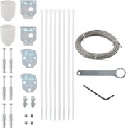 vidaXL Set de accesorii pentru paravan de balcon, 29 piese