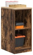 vidaXL Dulap de depozitare de garaj stejar afumat 40x51x85 cm