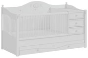 Patut transformabil pentru bebe  Colectia Rustic White, 180 x 80 cm