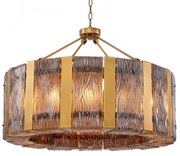 Candelabru LUX, Otel Alama Antic, Sticla Fumurie, Elysian