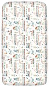 Cearceaf din bumbac cu elastic roata pentru patut 120x60 cm Kidizi Choo Choo