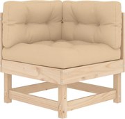 vidaXL Canapea colțar cu perne, lemn masiv de pin