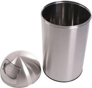 Coș de gunoi cu capac pivotant PUSH, 50l, oțel inoxidabil