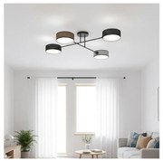 Lustră aplicată MAGA 4xE14/10W/230V negru/maro/gri