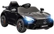 AIYAPLAY Mașină electrică pentru copii, Mercedes, 3-5 km/h, telecomandă, lumină &amp; muzică, Negru | Aosom Romania