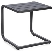 Masuta de cafea pentru gradina, metal, gri inchis, 40x40x41 cm, Taylor Bizzotto