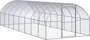 vidaXL Coteț de găini pentru exterior, 3x8x2 m, oțel zincat