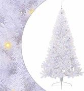 vidaXL Brad de Crăciun artificial cu 300 LED Alb 240 cm PVC și Oțel