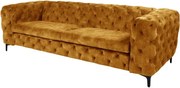 Canapea design Chesterfield, Catifea, Galben Mustar, MODERN BAROCK