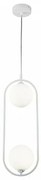 Lustra / Pendul design modern cu 2 surse de lumina Ring alb MYMOD013PL-02W