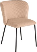 Set 2 scaune stil retro LYON catifea raiata roz