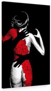 Tablou canvas Women With Red Dress 120x80 cm
