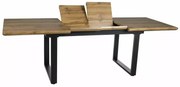 Masa extensibila Umberto II stejar artizan/negru L160-24xl90 cm