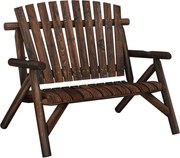 vidaXL Bancă de grădină cu 2 locuri, 119x85x98 cm, lemn masiv molid