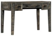 vidaXL Birou, negru, 110 x 50 x 75 cm, lemn masiv de mango