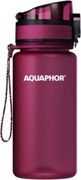 Sticla cu filtru pentru apa Aquaphor City 160028, 350 ml, Tritan, Carbune activ, Aqualen, Capac cu inchidere, Cherry