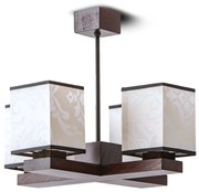 Lustra clasica fabricata manual din lemn ROYALE WHITE 4L