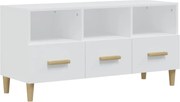 vidaXL Comodă TV, alb, 102x36x50 cm, lemn compozit