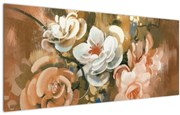 Tablou -Buchet de flori pictat (120x50 cm)
