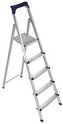 Scara Pliabila Dubla cu Platforma HouseXL™, Plianta, Metalica, Design Special Anti-Alunecare, 4+1 Trepte