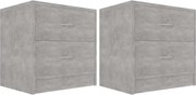 vidaXL Noptiere, 2 buc., gri beton, 40x30x40 cm, lemn prelucrat