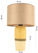 Lampă de masă RAMZES 1xE27/40W/230V bej/galben