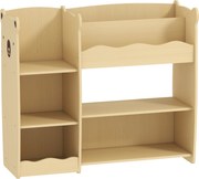 AIYAPLAY Raft pentru Jucării pentru Copii 3-8 Ani cu 7 Rafturi Deschise, Mobilier pentru Copii din MDF, 92x29x79 cm, Culoare Lemn | Aosom Romania