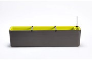 Ghiveci cu autoirigare Plastia Berberis 80, antracit + verde, 80 cm