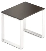 Masa de intalnire Creator 80 x 60 cm, baza alba, wenge