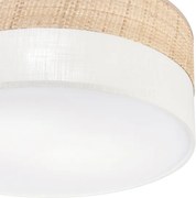 Plafonieră SIRJA DOUBLE BOHO 2xE14/15W/230V Ø 35 cm bej/crem