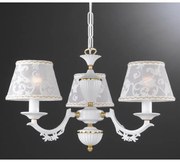 Candelabru 3 brate design italian din alama cu metal alb 9630