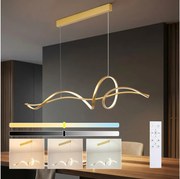Brilagi - Lustră LED reglabilă pe cablu SIGNATURE LED/55W/230V 120x23 cm aurie + telecomandă