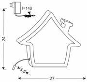 Lampă de birou pentru copii HOUSE LED/10W/230V roz