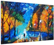 Tablou - Îndrăgostiții, Pointilism (90x60 cm)