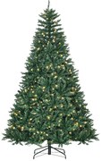 HOMCOM albero di natale 210 albero di natale a led albero di natale con luci led albero di natale 210 cm folto Verde Φ132 × 210cm